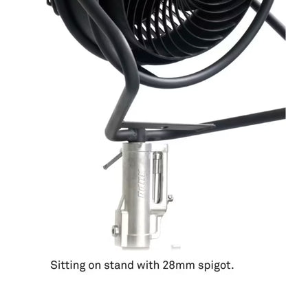 DF-502-EU - Digi-Fan II stand spigot mounting detail