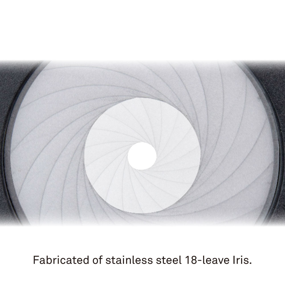 DMX-IRIS - DMX-Controlled 18-Leaf Iris 18-leaf iris blade detail