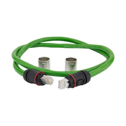 E-ARMOR-P - RJ45 Ethernet Armor Connector RJ45 cable pass-through view