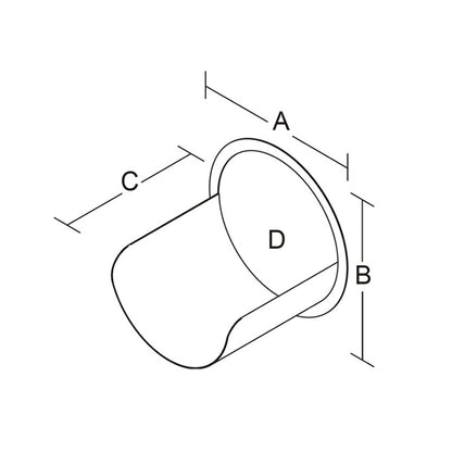 EAP-H6 - Round Frame Half Top Hat dimension drawing