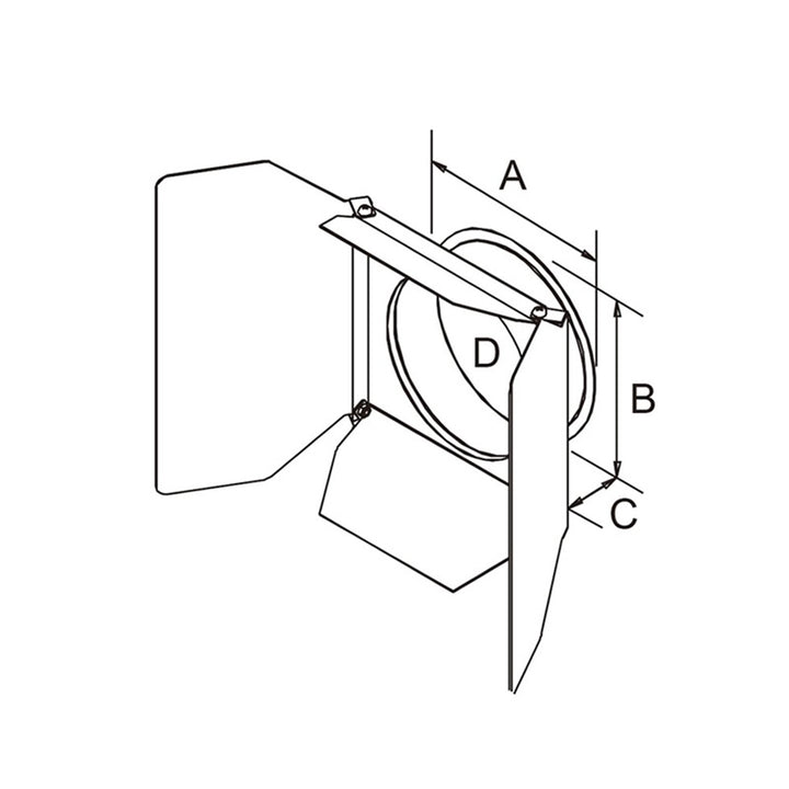 ETP-BDR2 - KUPO Barndoor for S4 PAR / ParNel with Color Extender