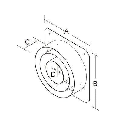 ETP-CR - 2-inch Concentric Ring dimension drawing