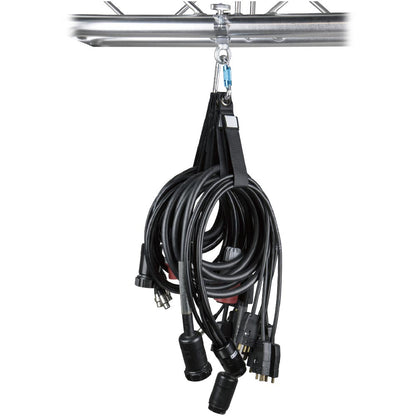 EZ440CH-B - Cable Holder hanging a cable bundle from truss