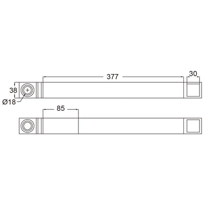 EZ440CH-B - Cable Holder dimension diagram