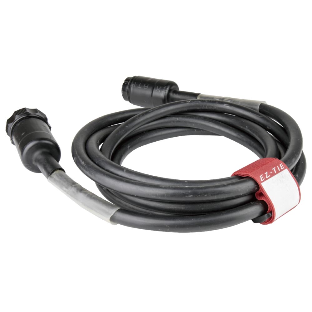 EZ560-BL - EZ-TIE Large, Blue wrapped around a coiled cable