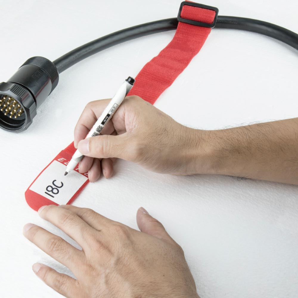 EZ560-R - EZ-TIE Large, Red writable label tag