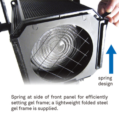 FS-500 - Fresnel Spotlight spring gel frame design