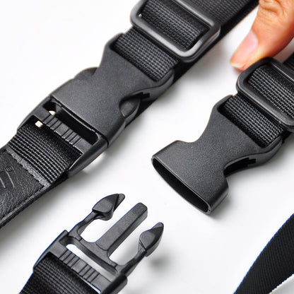 GT-2540BN - Gaffer Tape Holder Strap with Spring Hook, Brown quick release buckle