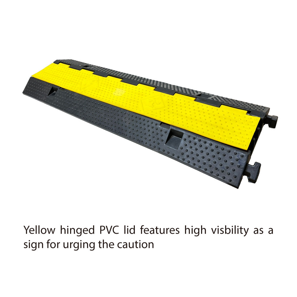 KCG-330 - Cable Crossover yellow hinged PVC lid