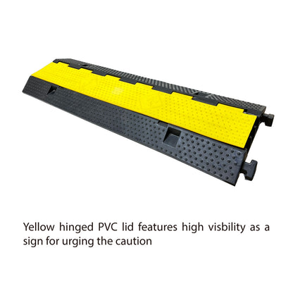 KCG-330 - Cable Crossover yellow hinged PVC lid