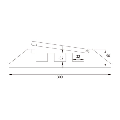 KCG-330 - Cable Crossover dimension diagram