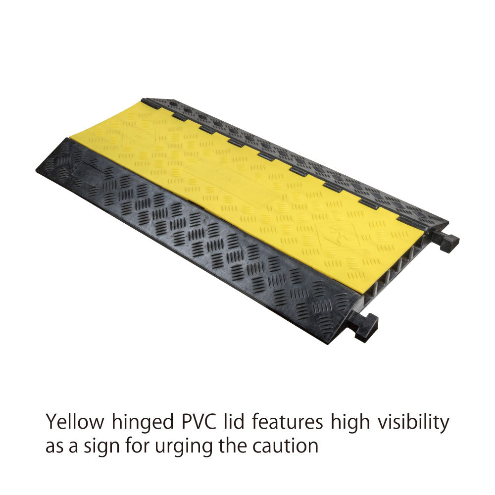 KCG-535 - Cable Crossover yellow hinged PVC lid