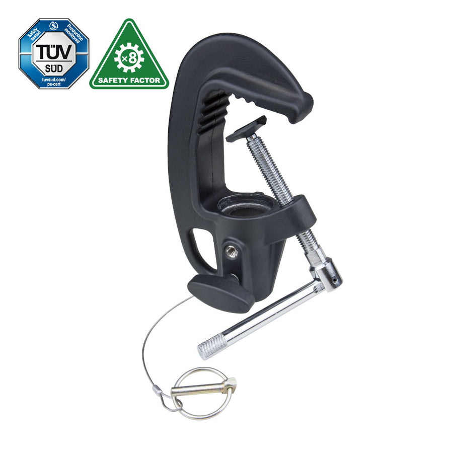 KCP-100B - KUPO TV Clamp, Black, 28 mm Junior Receiver, 250 kg WLL