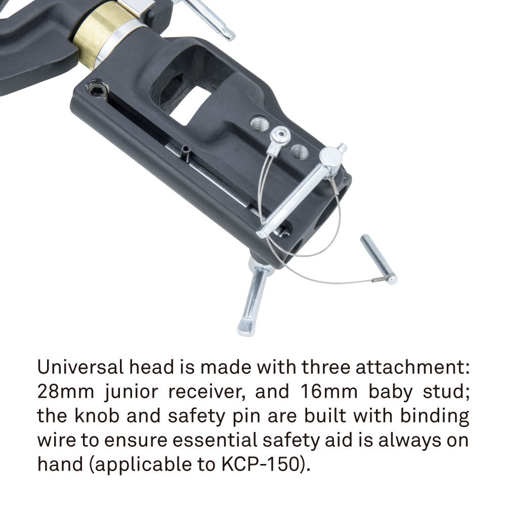 KCP-150 - Swiveling Pipe C Clamp universal head and safety pin