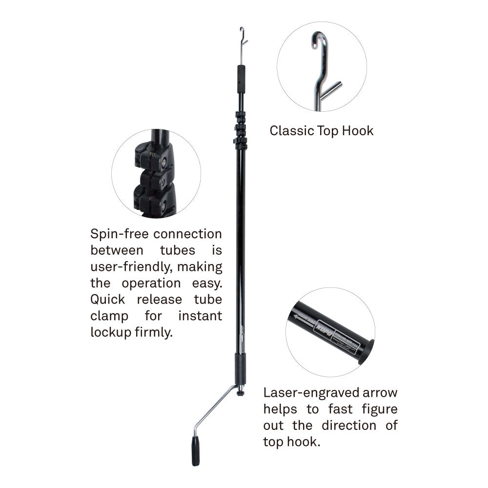 KCP-206 - Telescopic Operating Pole top hook and lockup details