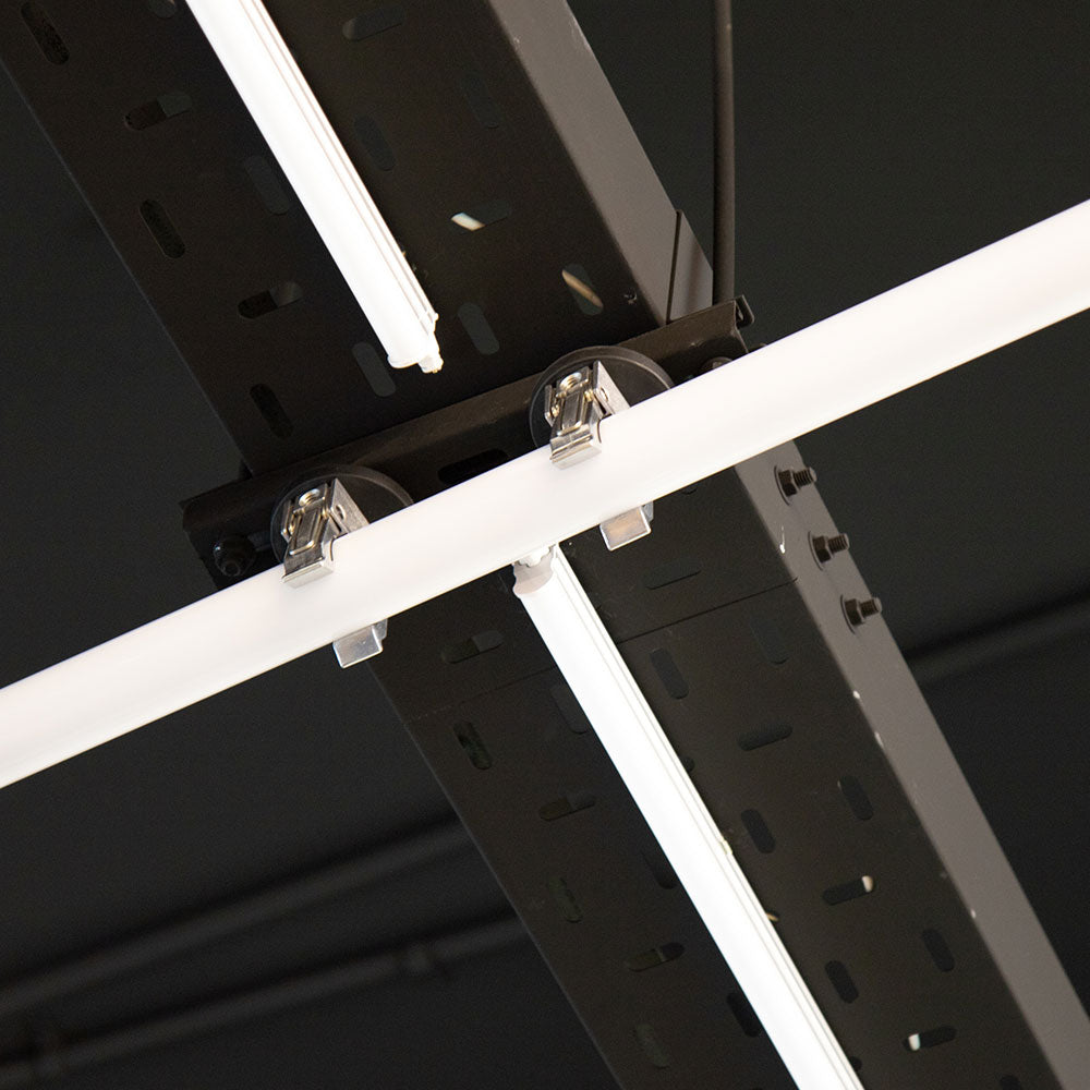 KCP-386 - Tube Light Clamp Dual mounted with tube lights