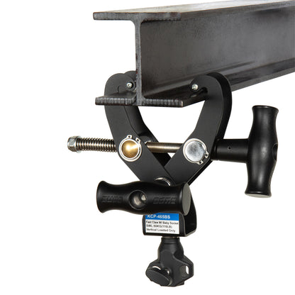 KCP-465BS - Fast Claw Clamp with Baby Socket I-beam mounted view