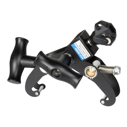 KCP-465BS - Fast Claw Clamp with Baby Socket open jaw angled view