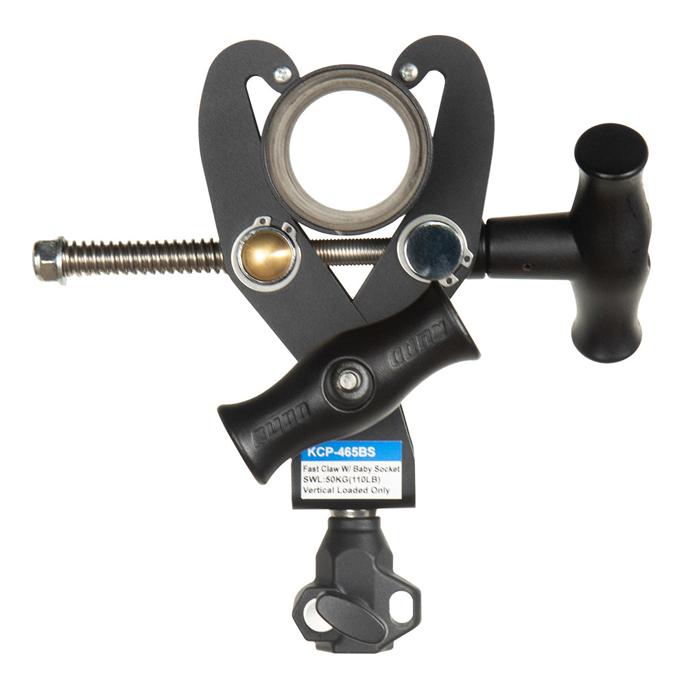 KCP-465BS - Fast Claw Clamp with Baby Socket round tube view
