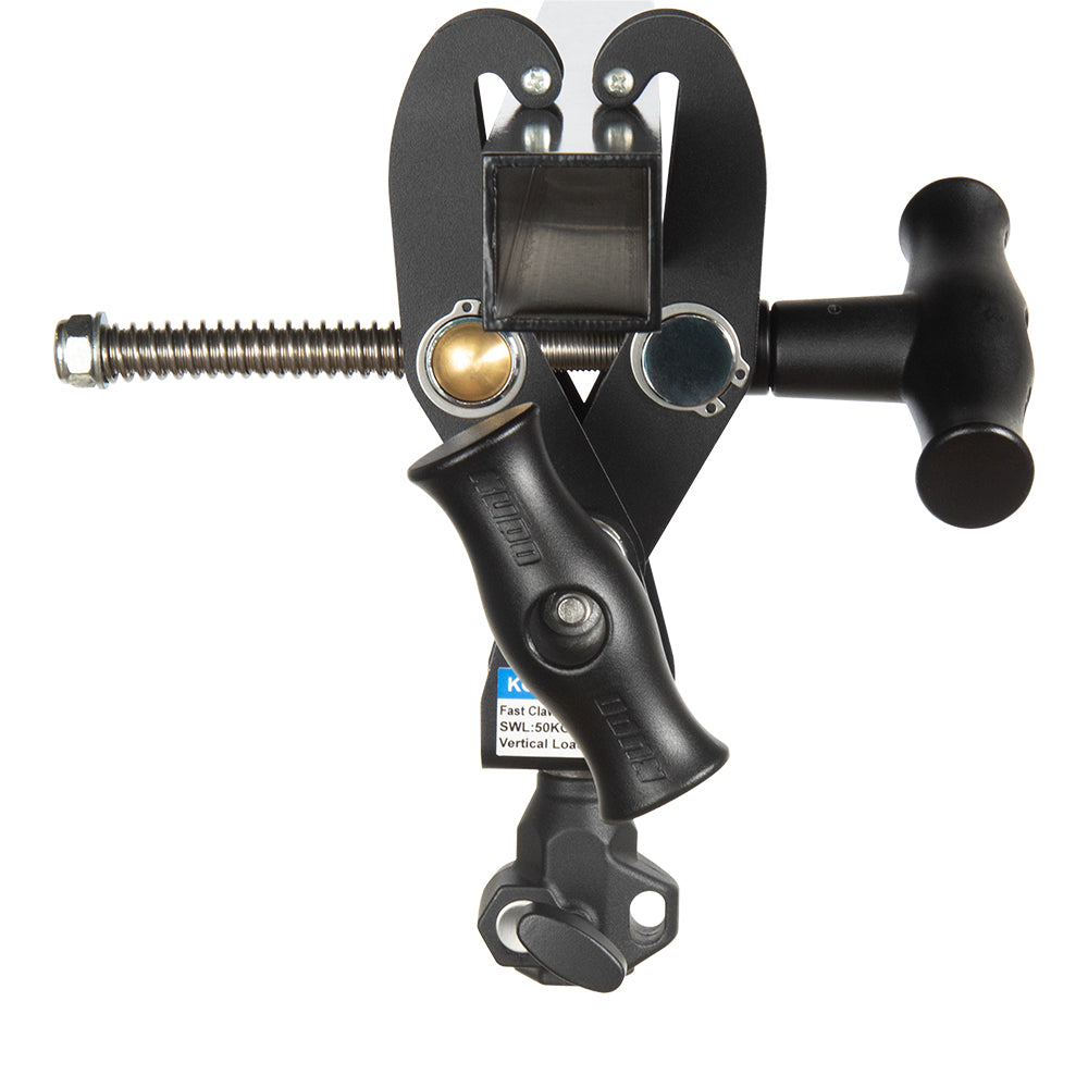 KCP-465BS - Fast Claw Clamp with Baby Socket square tube view