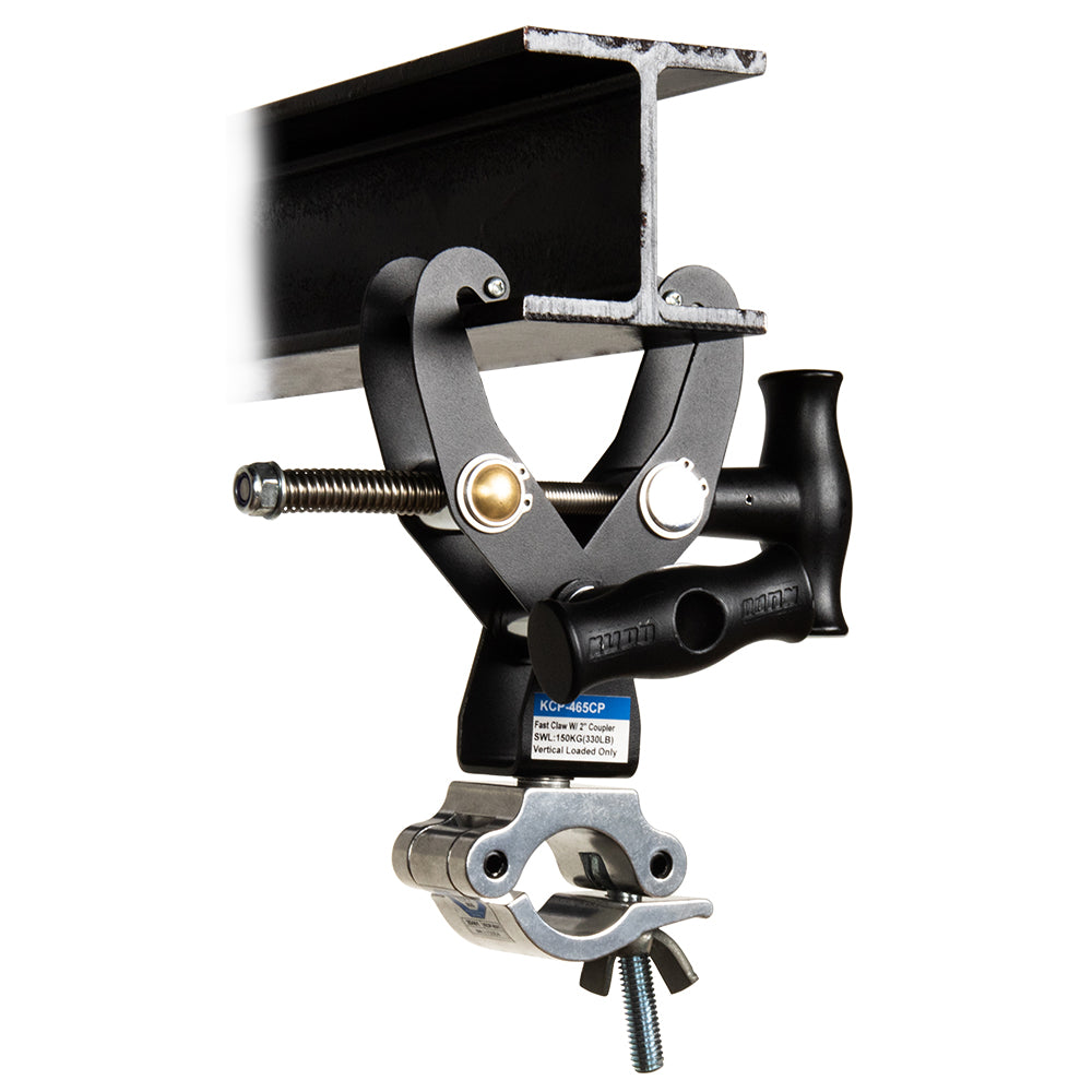 KCP-465CP - Fast Claw Clamp with 2 inch Coupler I-beam underside setup