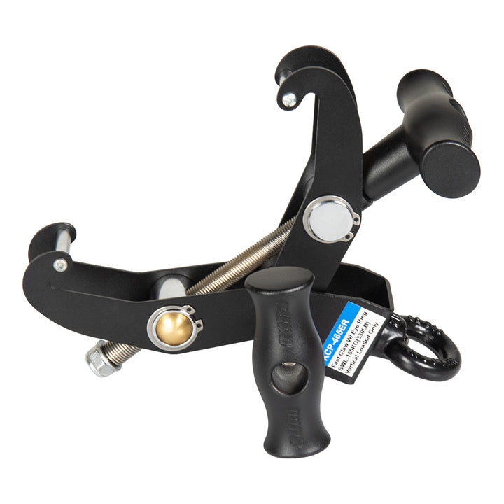 KCP-465ER - Fast Claw Clamp with M12 Eye Ring Opening main angled view with eye ring