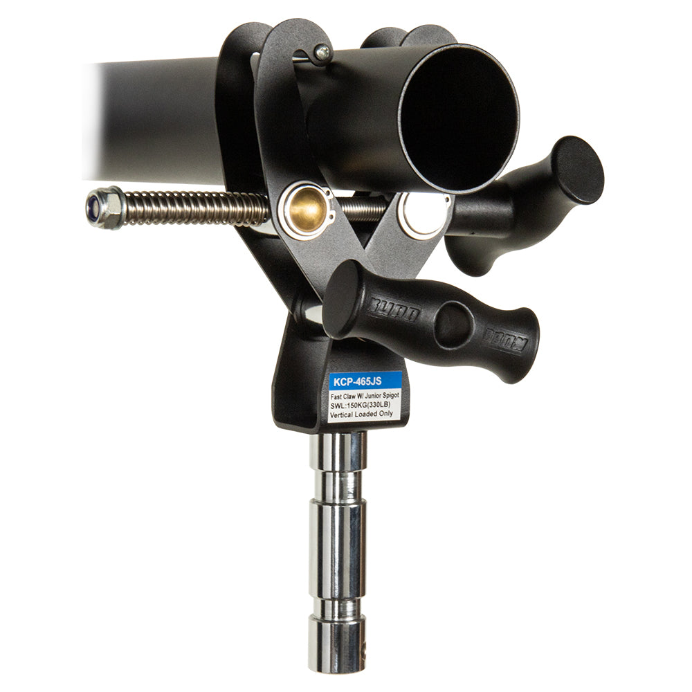 KCP-465JS - Fast Claw Clamp with Junior Spigot round tube close-up