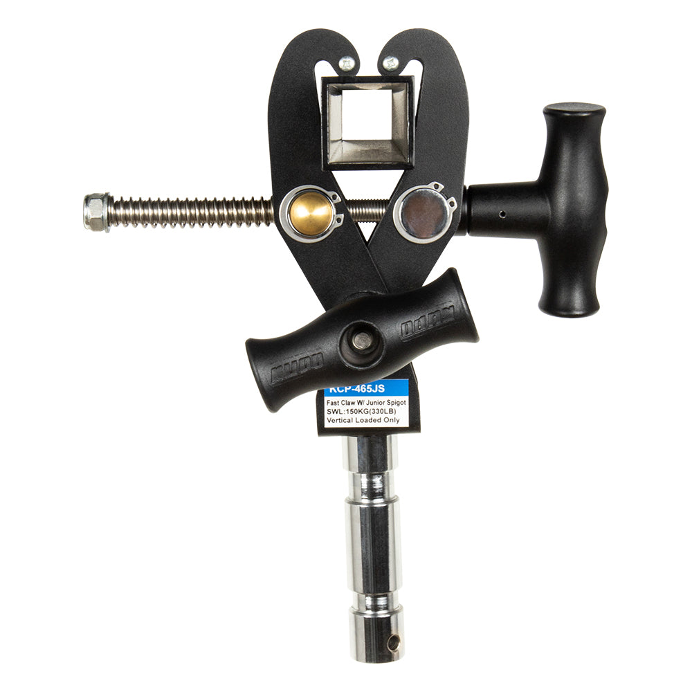 KCP-465JS - Fast Claw Clamp with Junior Spigot square tube front view