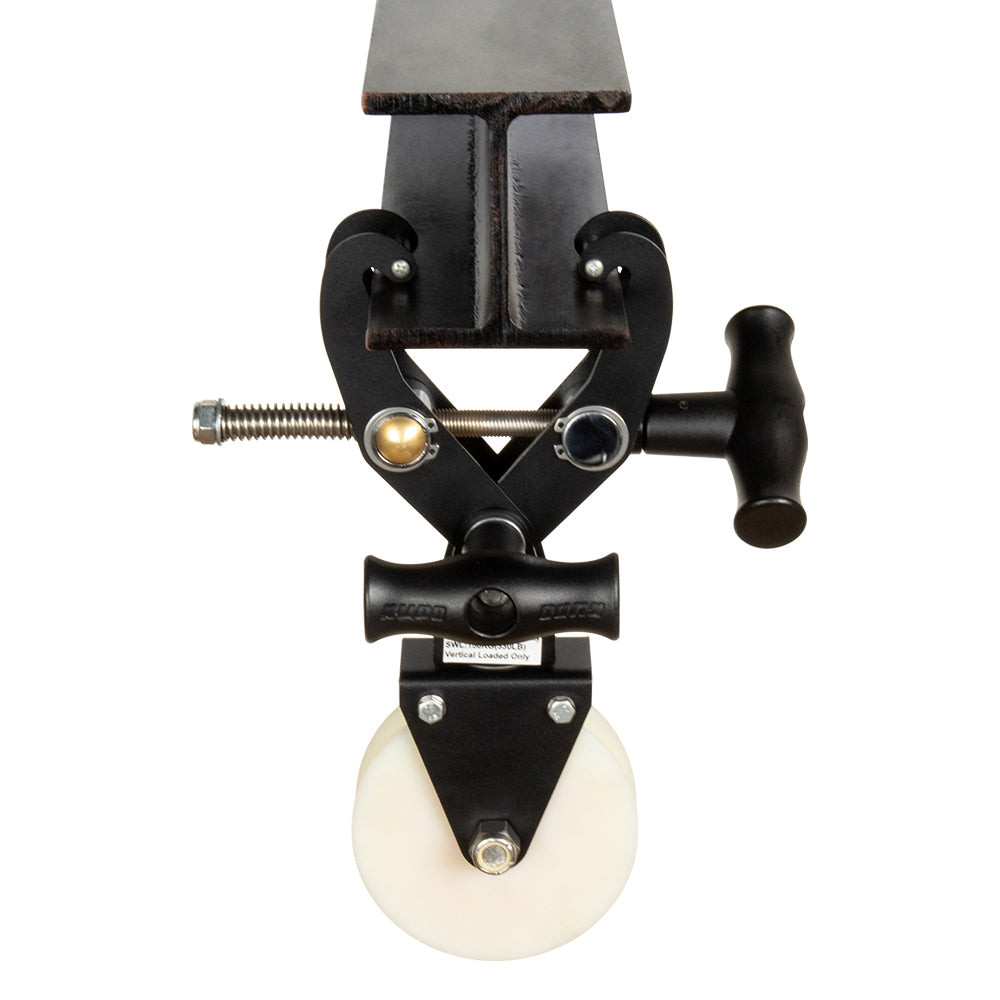 KCP-465PLY - Fast Claw Clamp with Spinning Pulley I-beam front view