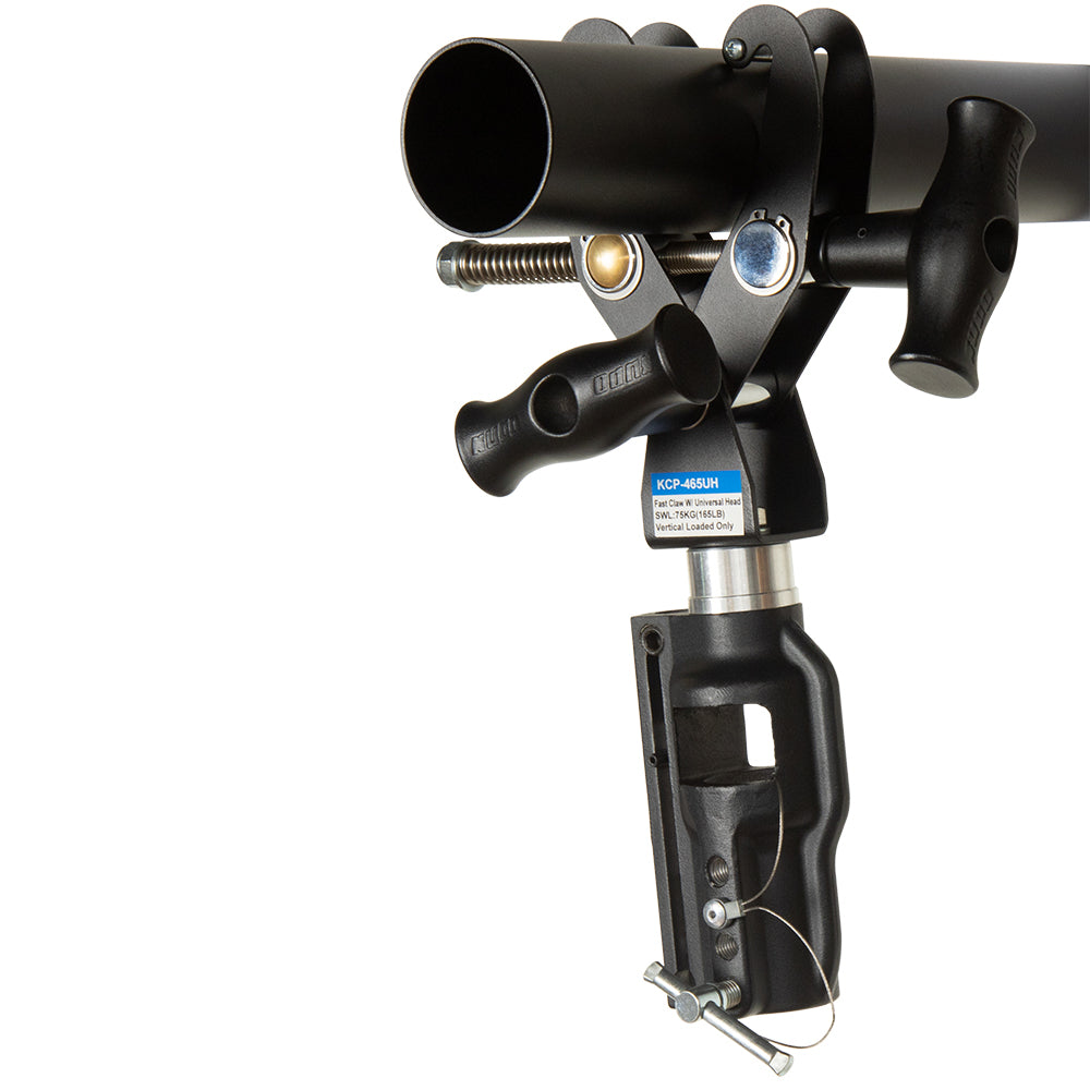KCP-465UH - Fast Claw Clamp with Universal Head round tube mounted view