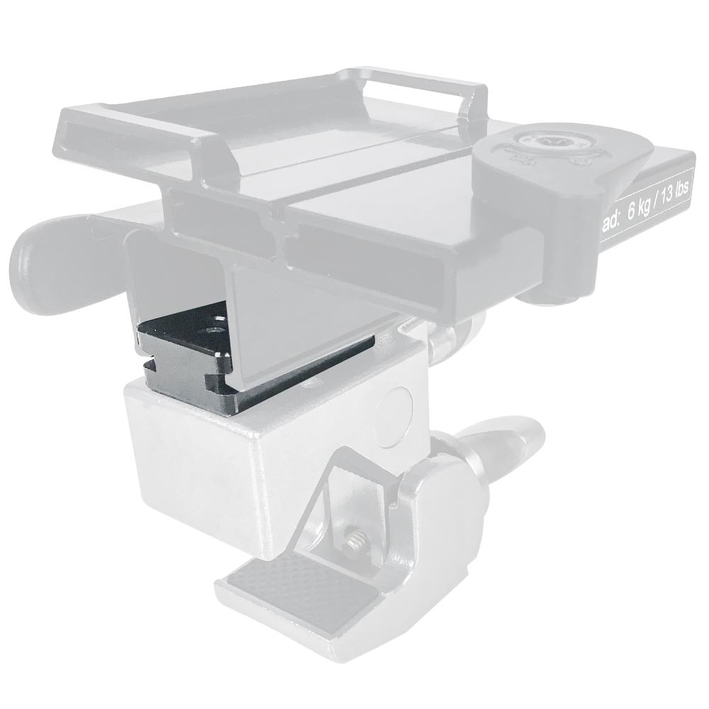 KCP-700-PRM - PSU Rail Mount Adapter installed on clamp