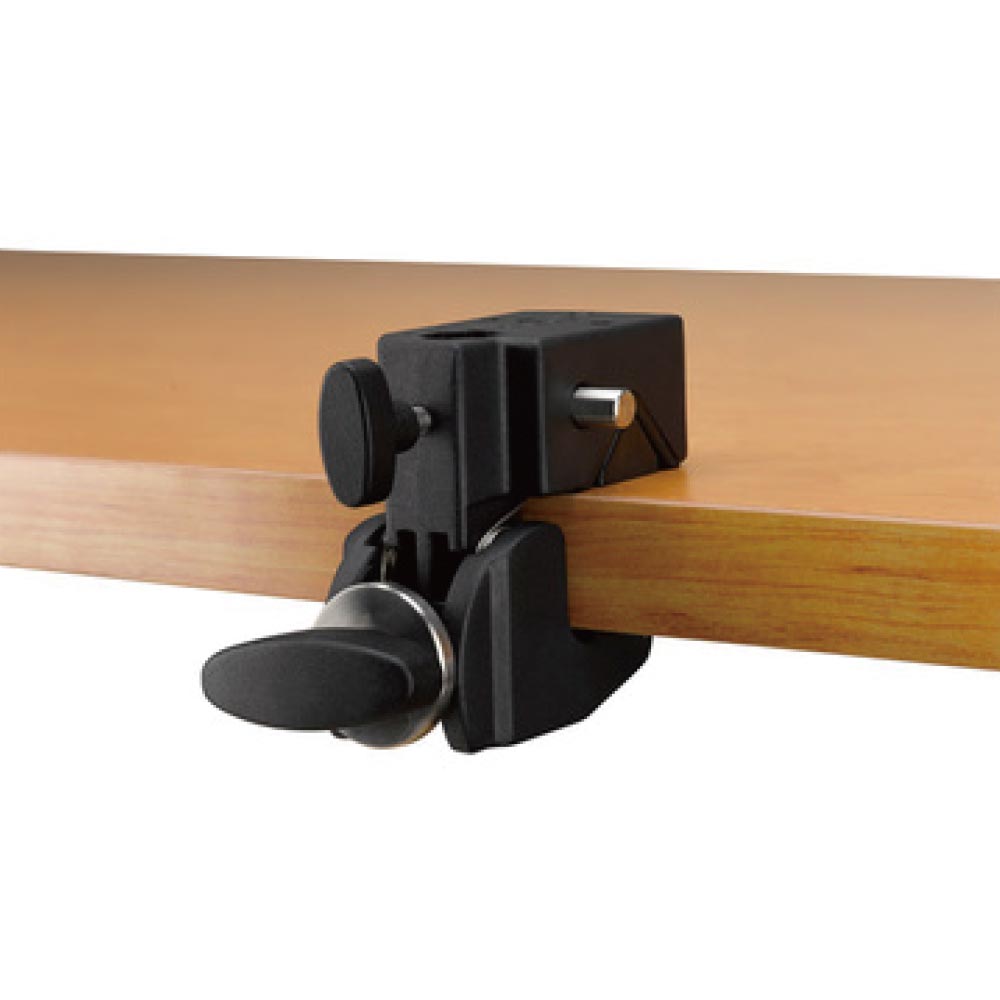 KCP-700B - Super Convi Clamp, Black clamped to tabletop