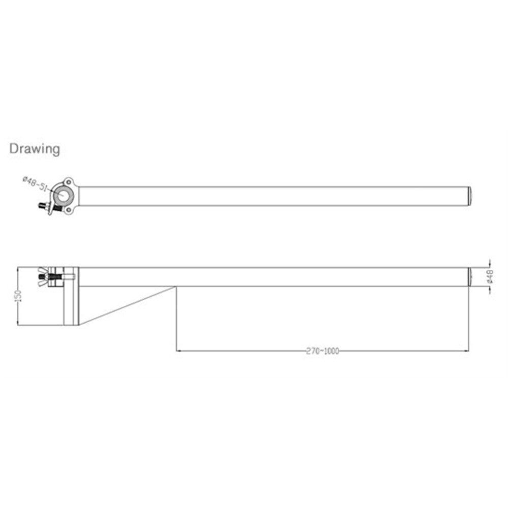 KCP-804HB - Heavy Duty Arm Coupler drawing and dimensions