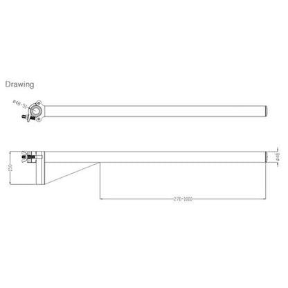 KCP-804HB - Heavy Duty Arm Coupler drawing and dimensions