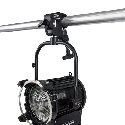 KCP-817 - Quick Action Pipe Clamp holding lighting fixture