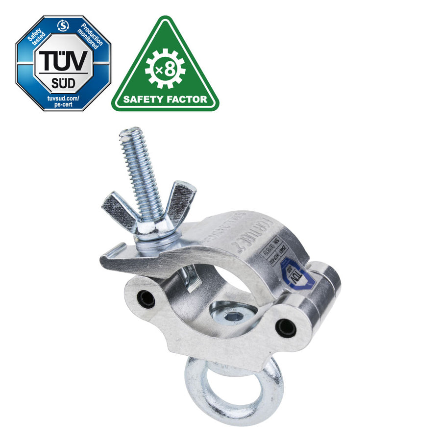 KCP-833 - KUPO Eye Ring Opening Coupler, Polished, 340 kg WLL