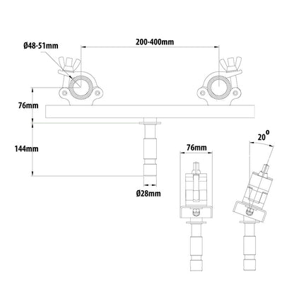 KCP-835 - Truss Coupler dimension diagram