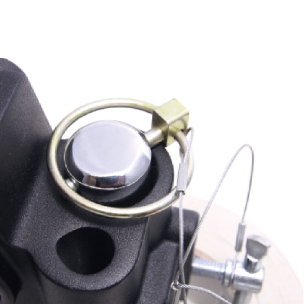 KCP-844 - TV Coupler, Polished safety pin close-up