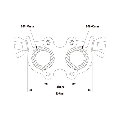 KCP-857 - Mighty Swivel Coupler dimension diagram