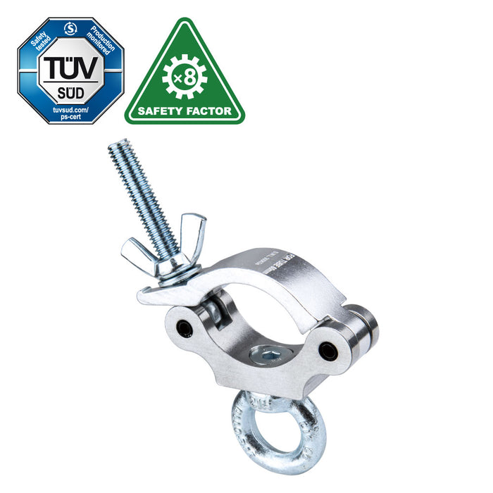 KCP-859 - KUPO Slim Type Mighty Eye Ring Opening Coupler, Polished, 200 kg WLL