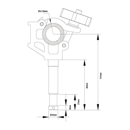 KCP-866 - Nugget Stud Coupler dimension diagram