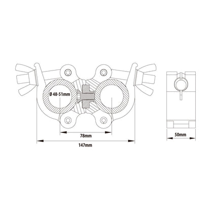 KCP-873 - 45 Degree Coupler, Polished dimension diagram