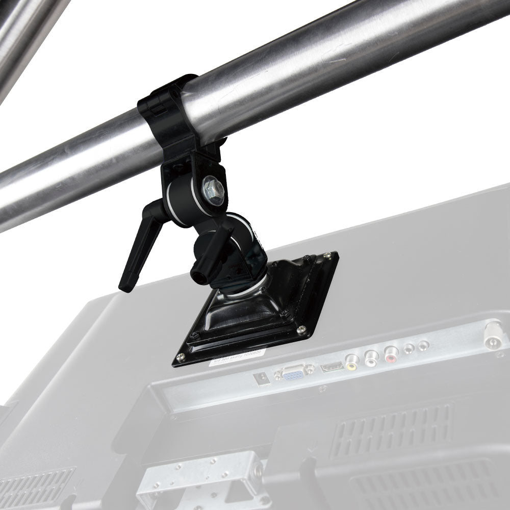KCP-879 - Monitor Arm with Burger Coupler monitor mounted on pipe