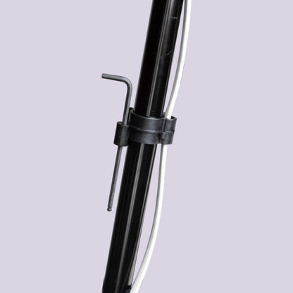 KD-C26 - Cable Clip Set mounted on stand with cable