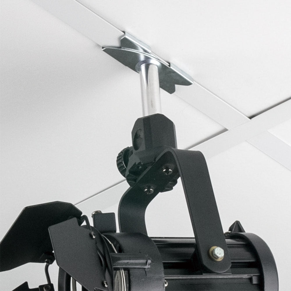 KD-CM16P - Ceiling Clip with Baby Stud mounted on ceiling track