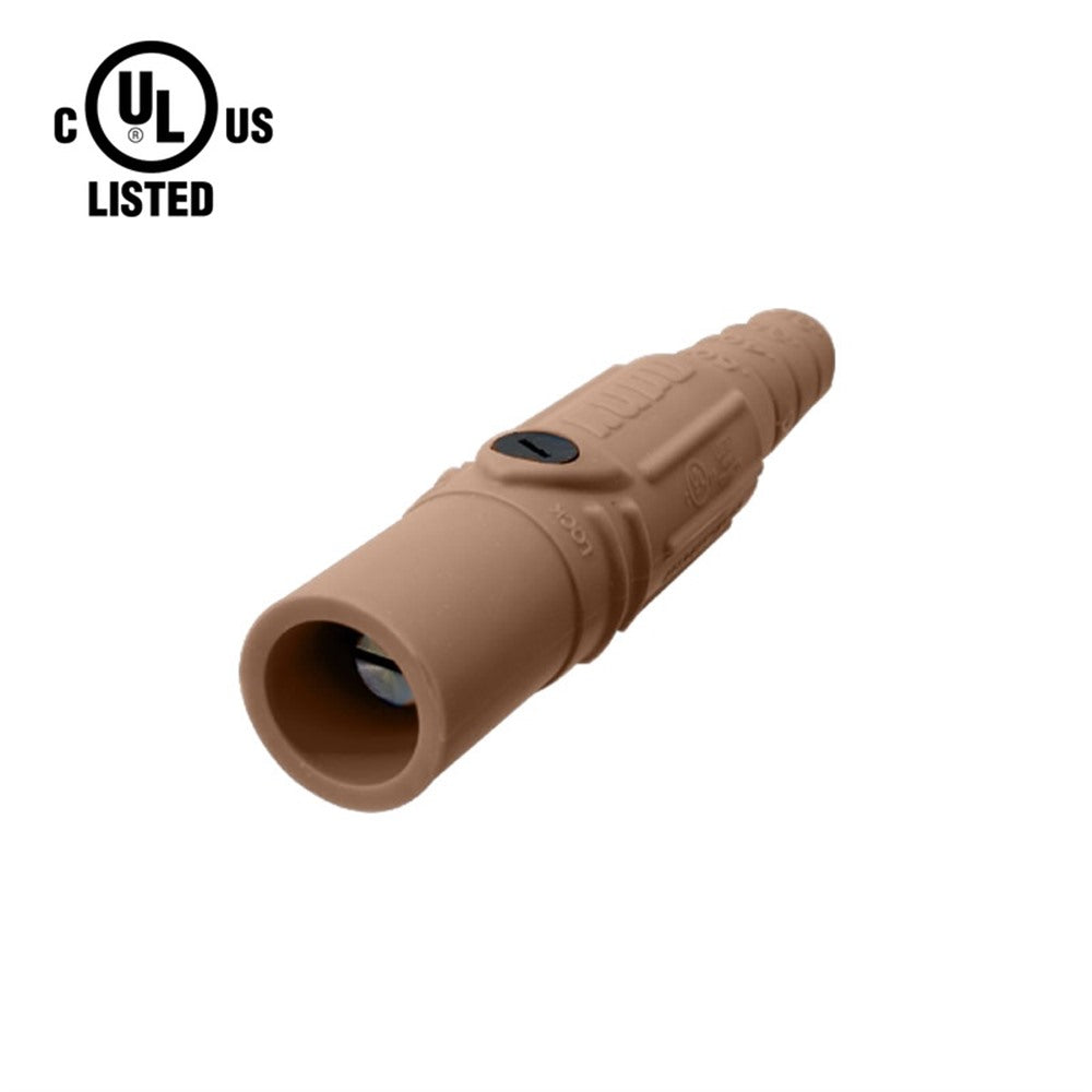 KL-150LMBN - K-LOK 150 A Single-Pole Line Connector Male Brown