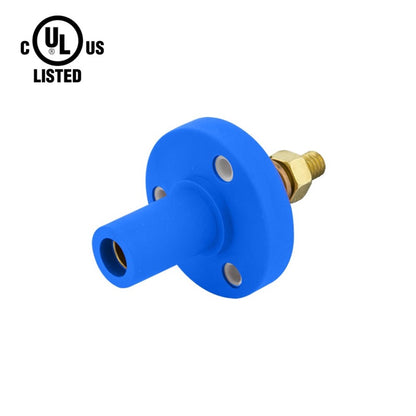 KL-150SFB - K-LOK 150 A Single-Pole Panel Mount Receptacle Female (Thread-Stud Type) Blue