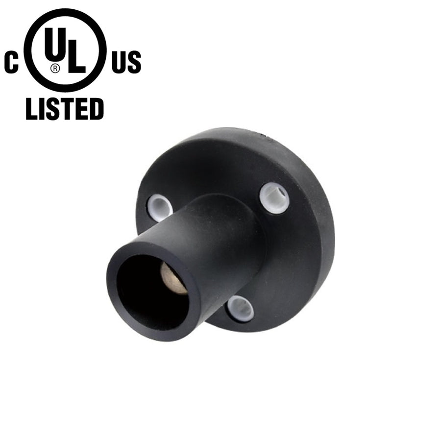 KL-150SMBK - K-LOK 150 A Single-Pole Panel Mount Receptacle, Male (Thread-Stud Type), Black, 600 V Maximum