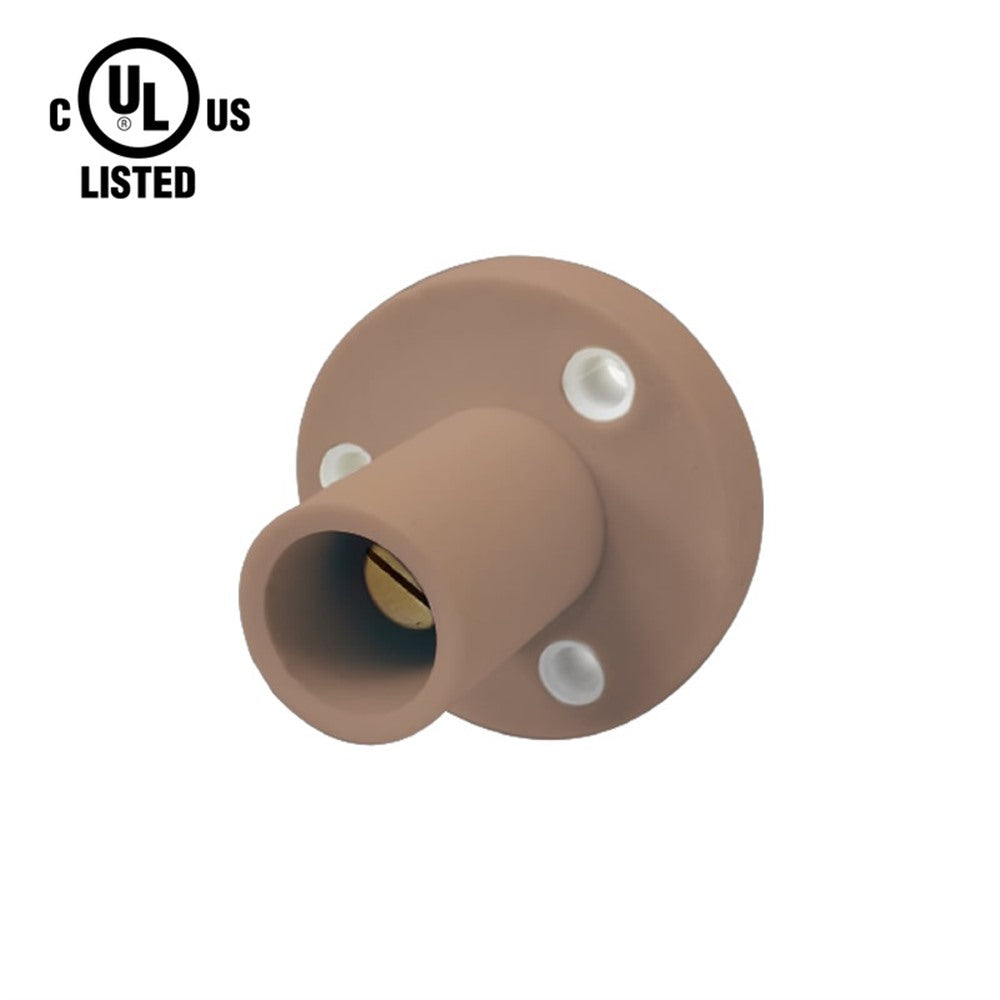 KL-150SMBN - K-LOK 150 A Single-Pole Panel Mount Receptacle Male (Thread-Stud Type) Brown