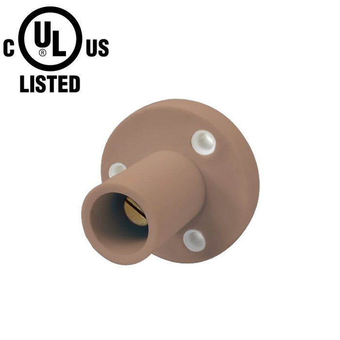 K-LOK 150 A Single-Pole Panel Mount Receptacle, Male (Thread-Stud Type), Brown, 600 V Maximum